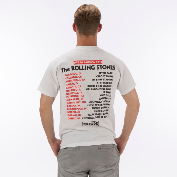 Rolling stones tour t shirts