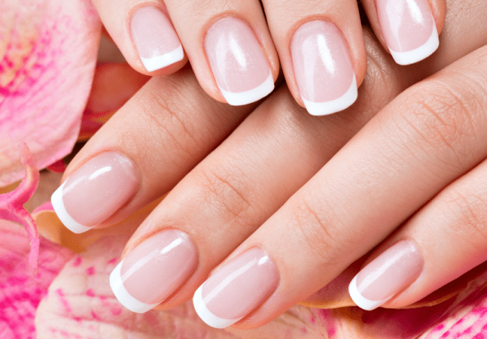 Hot pink ombre dip nails